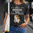 Damen Ist So Ein Meerschweinchen Ding Lustiger Spruch Meerschwein Mit-Ausschnitt T-Shirt Geschenke für Sie