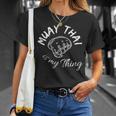 Damen Muay Thai Ist Mein Ding Mit-Ausschnitt T-Shirt Geschenke für Sie