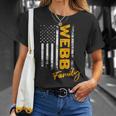 Damen Usa Webb Familienname Webb Nachname Webb Mit-Ausschnitt T-Shirt Geschenke für Sie