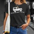 Die Erde Ist Kein Flat 4X4 Rover Über Land Off Road T-Shirt Geschenke für Sie