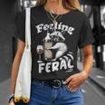 Feeling Feral Opossum Raccoon And Wine Feral Girl Summer T-Shirt Gifts for Her