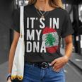 It's In My Dna Lebanon Flag Fingerprint T-Shirt Geschenke für Sie