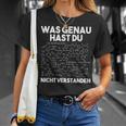 Was Genau Hast Du Nichterstanden Chemie Chemiker Laboratory T-Shirt Geschenke für Sie