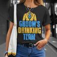 Groom's Drinking Team Retro Stag Night T-Shirt Geschenke für Sie