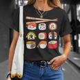 Happy Sushi Anime Kawaii Set For Japanese Food Lovers T-Shirt Gifts for Her