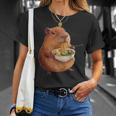Kawaii Capybara Eating Ramen Noodles Anime Japanese T-Shirt Gifts for Her