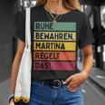 Keeben Martina Regelt Das Saying In Retro Colours T-Shirt Geschenke für Sie