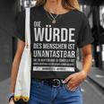 Basic Law Article 1 Die Würde Des Menschen Ist Unantastbar T-Shirt Geschenke für Sie