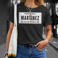 Martinez Last Name Puerto Rico License Plate T-Shirt Geschenke für Sie