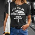 Pilger Nur Wo Du Zu Fuss Bist Du Wirklich Gewesen T-Shirt Geschenke für Sie