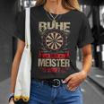 Ruhe Der Meister Werft Dart T-Shirt Geschenke für Sie