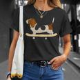 Skateboarding Bassett Hound Dog T-Shirt Gifts for Her