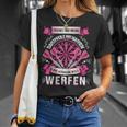 Women's Reichet Mir Dartpflights Ihr Jester Die Queen Will Throw T-Shirt Geschenke für Sie