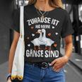 Zuhause Ist Wo Meine Gäse Sind Gäsehalter T-Shirt Geschenke für Sie