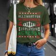 Alles Was Ich Zu Weihnachten Want Ist Schach Spielen Uglicher Christmas Jumper T-Shirt Geschenke für Sie