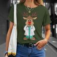 Christmas Nurse Reindeer Scrubs Uniform T-Shirt Geschenke für Sie