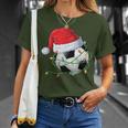 Christmas Soccer In Santa Hat Wrapped In Holiday Lights T-Shirt Gifts for Her
