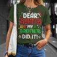 Dear Santa My Brother Did It Christmas Boys Girls Kid T-Shirt Gifts for Her