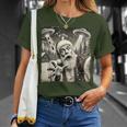 Santa Claus Ufo Abduction Christmas Sleigh Reindeer T-Shirt Gifts for Her