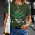 Merry Highnacht Christmas Hemp Leaf Word Game T-Shirt Geschenke für Sie