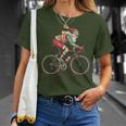 Retro Santa Riding Bicycle Cycling Biking Elf Bike Christmas T-Shirt Gifts for Her