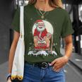 Santa Claus Pooping Down The Chimney Christmas Meme T-Shirt Gifts for Her