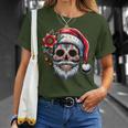 Santa Sugar Skull Mexican Calavera Christmas T-Shirt Gifts for Her