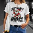 Geschenke Nur Zum Saufen Hier Bier Alkohol German Langu T-Shirt Geschenke für Sie