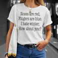 I Hate Winter Poem Freezing Snow Winter Ice Sucks Bad Cold Tank Top T-Shirt Gifts for Her