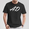 Ad Initials First Name A Last Name D All Names With A T-Shirt Lustige Geschenke