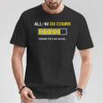 All-In En Cours Poker Humour Cadeau Poker Homme Tapis Jetons T-Shirt Cadeaux drôles
