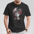 Anime Manga Motif Red-Eyes Illustration Anime T-Shirt Unique Gifts