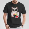 Chat De Poker Texas Holdem T-Shirt Cadeaux drôles