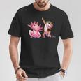 Cute Kawaii Leopard Gecko Dabbing Axolotl Friends Boys T-Shirt Funny Gifts
