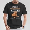 Damen Ist So Ein Golden Retriever Ding Golden Retriever Mit-Ausschnitt T-Shirt Lustige Geschenke