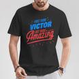 First Nameictor Surname Amazing ictor Saying T-Shirt Lustige Geschenke