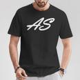 As Initials First Name A Last Name S All Names With A T-Shirt Lustige Geschenke