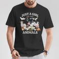 Just A Girl Who Loves Animals For Girls Who Love Animals T-Shirt Personalized Gifts