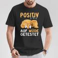 Positiv Auf Müde Getestet Dog Sleep T-Shirt Lustige Geschenke