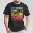 Ruhe Behalten Regelt The Saying In Retro Colours S T-Shirt Lustige Geschenke