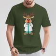 Christmas Nurse Reindeer Scrubs Uniform T-Shirt Lustige Geschenke