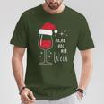 Ho Ho Hol Mir Wine Christmas Outfit Santa Hat Fun Xmas T-Shirt Lustige Geschenke