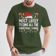 Most Likely To Sing All The Christmas Songs Christmas Singer T-Shirt Personalized Gifts