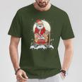 Santa Claus Pooping Down The Chimney Christmas Meme T-Shirt Funny Gifts