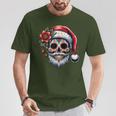 Santa Sugar Skull Mexican Calavera Christmas T-Shirt Personalized Gifts