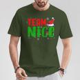 Team Naughty Nice Santa Hat Christmas Matching Couple T-Shirt Unique Gifts