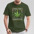 Ugly Christmas Frohe Highnachten Marihuana Weed Geschenk T-Shirt Lustige Geschenke