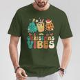 Vintage Groovy Christmas Santa Claus Christmas Vibes T-Shirt Funny Gifts