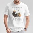 Das Ist Das Was Ich Mache Ich Hunde Spiele Ich Spiele Gitarren Und Ich Weiß Dinge T-Shirt Lustige Geschenke