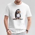 Guten Morgen Ganz Dünnes Eis Saying Penguin T-Shirt Lustige Geschenke